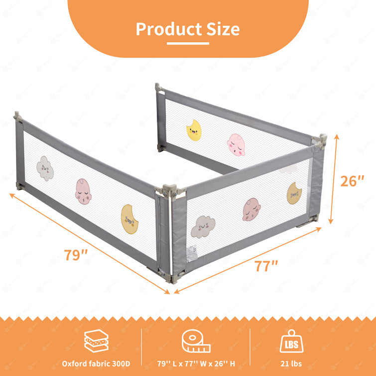 Safety baby outlet bed rail